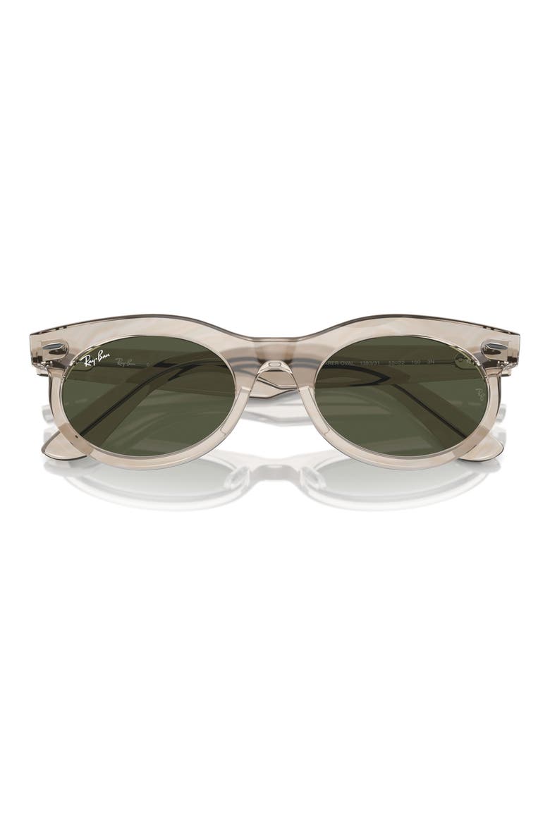 Wayfarer 53mm Oval Sunglasses, Alternate, color, WAVES GREY / GREEN