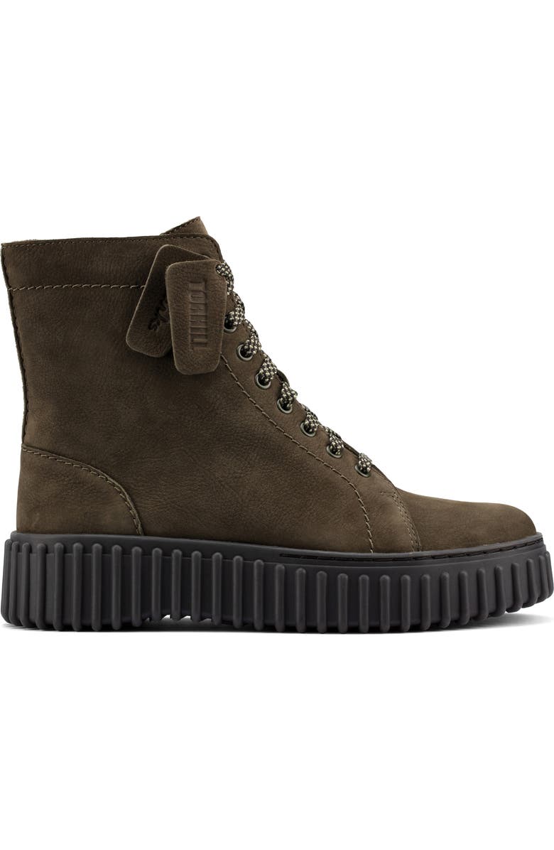 Clarks<sup>®</sup> Originals Torhill Rise Zip Combat Boot, Alternate, color, Dark Green Nub