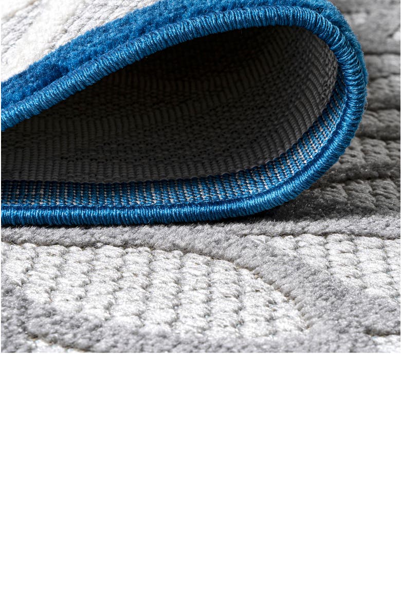 JONATHAN Y Minori Floral High-Low Indoor/Outdoor Area Rug, Alternate, color, Blue/Gray