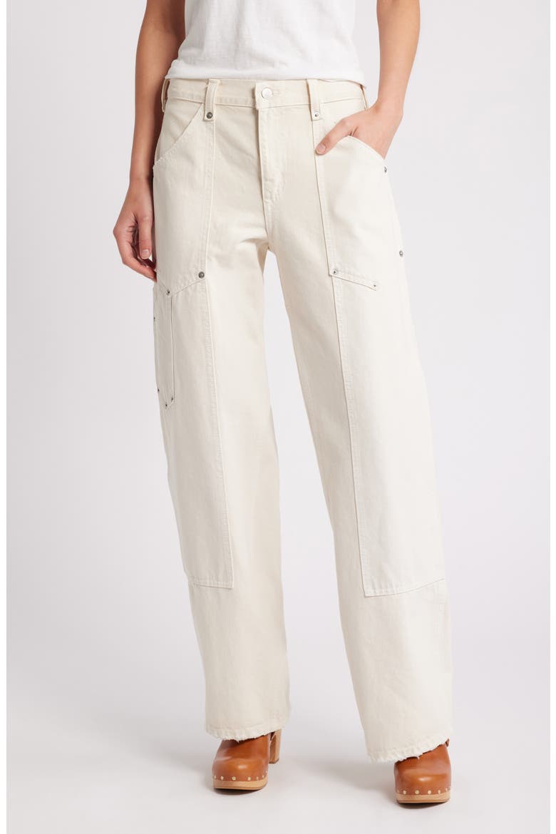 Mid Rise Workwear Jeans, Main, color, DISTRESSED VINTAGE WHITE