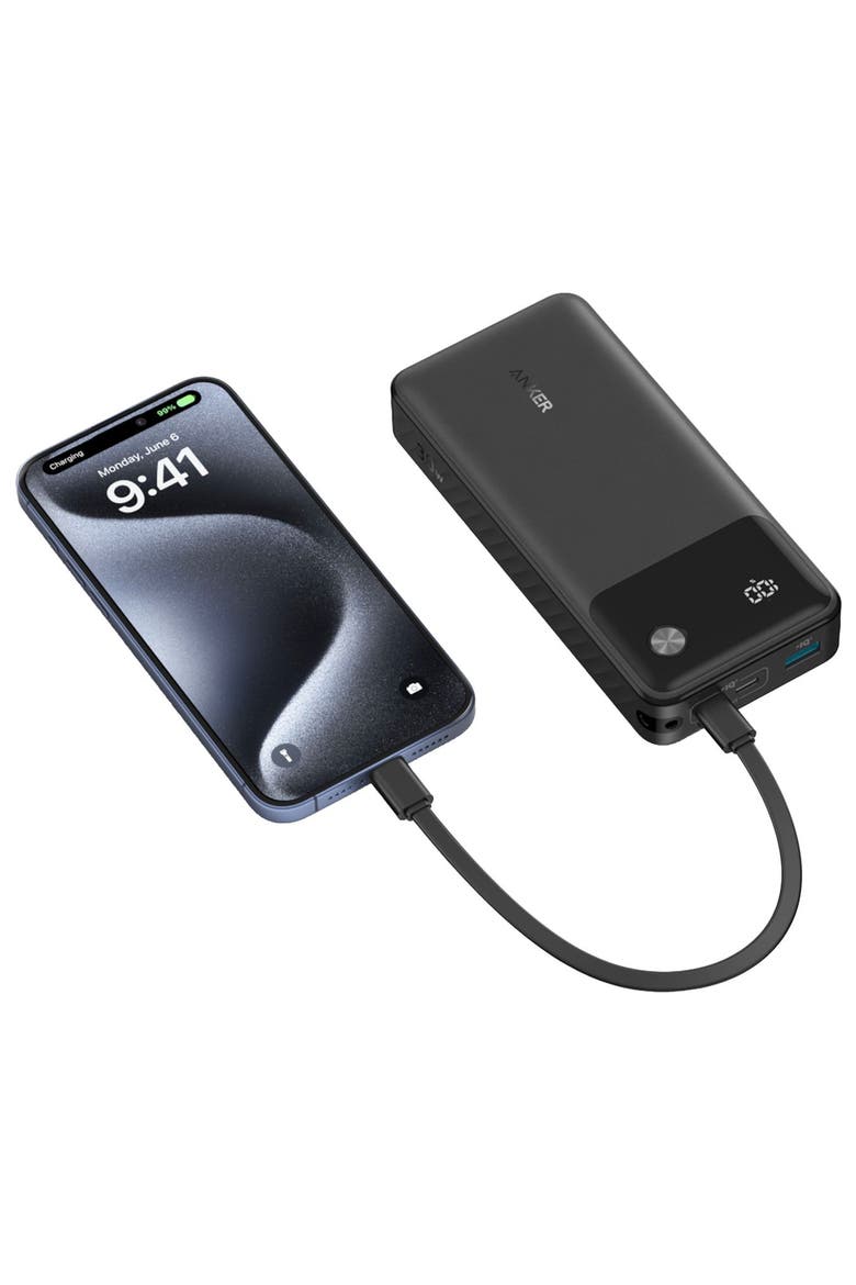 Power Bank 20,000 mAh 30W with USB-C to USB-C Cable, Alternate, color, Black
