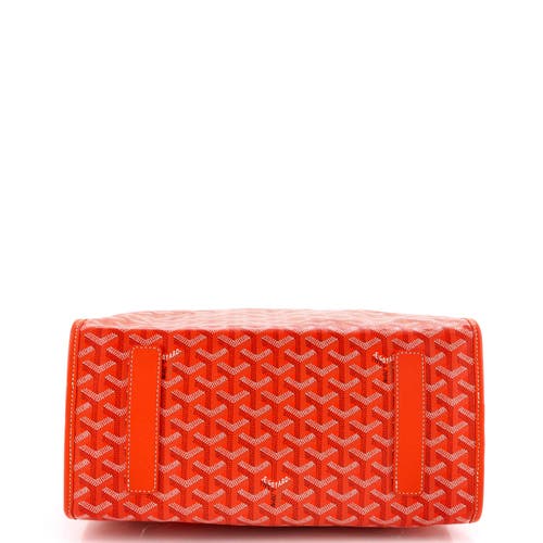 Pre-owned Goyard Goyard Saint Leger Briefcase Backpack Coated Canvas In Orange