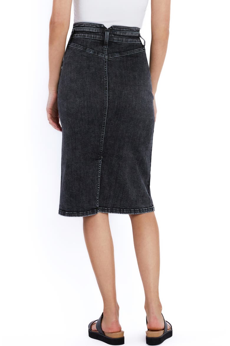 Victorious High Waist Denim Pencil Skirt, Alternate, color, GREY YACHT