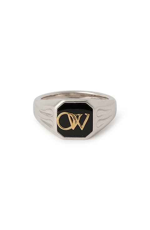Monogram Onyx Signet Ring