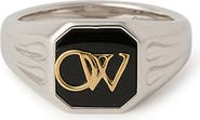 Off-White Monogram Onyx Signet Ring