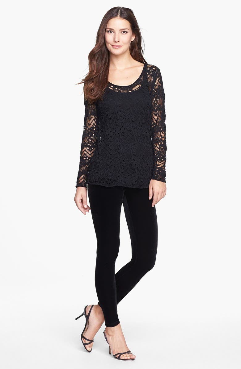 Eileen Fisher STRETCHY VELVET ANKLE LEGGING, Alternate, color,