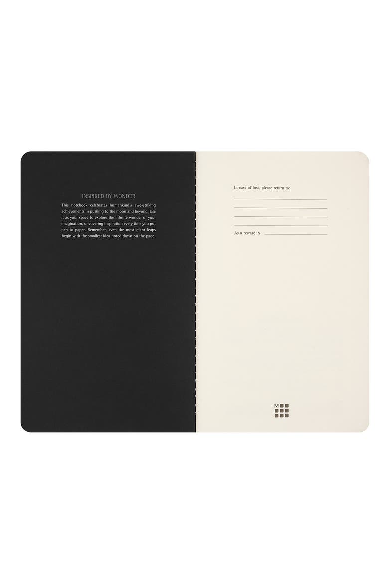 Set of 2 Large Cahier Journals, Alternate, color, BLACK AND GRAY