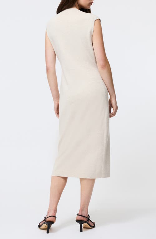 French Connection Marley Knit Button Front Dress In White