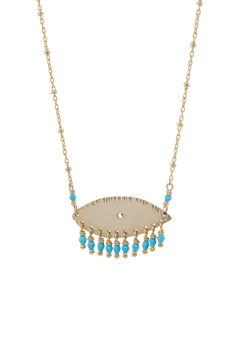 Eye of Hours Necklace, Main, color, 14K Yellow Gold