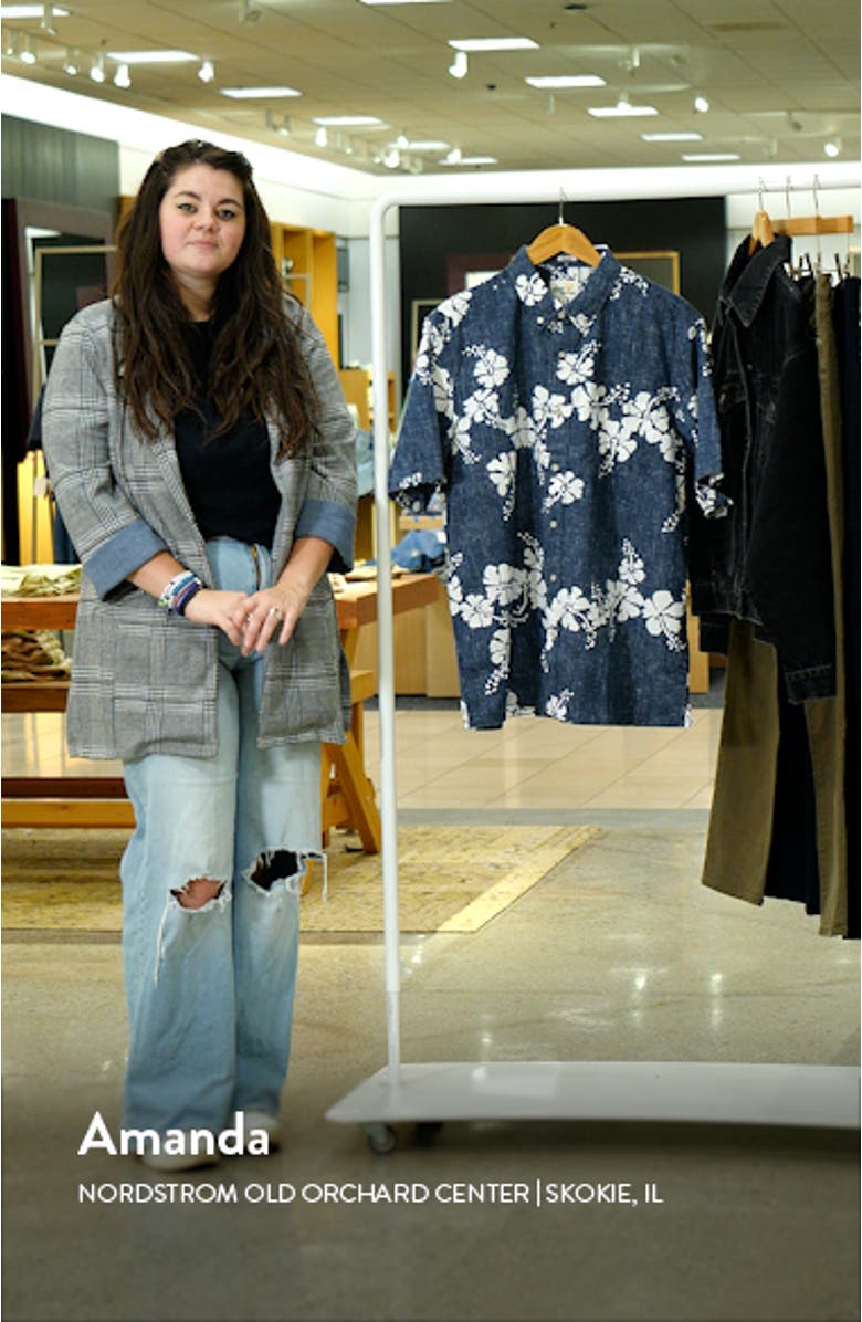 50th State Flower Classic Fit Short Sleeve Button-Down Shirt, sales video thumbnail