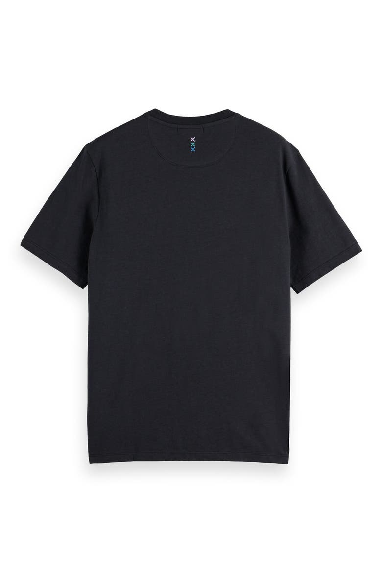 Relaxed Fit 3 Crosses Cotton & Linen T-Shirt, Alternate, color, WASHED BLACK