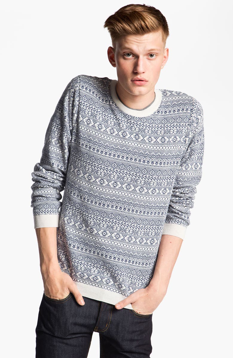Topman Geometric Pattern Knit Sweater, Main, color, 