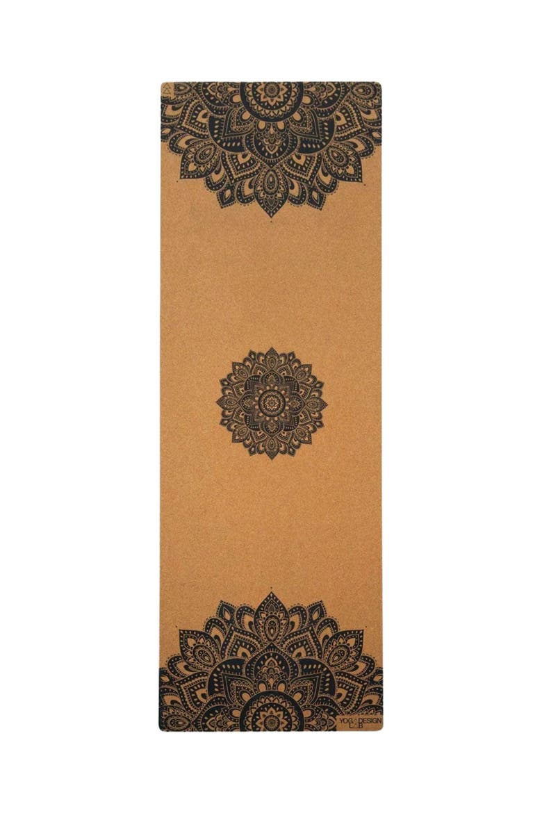 Cork Yoga Mat 1.5mm, Main, color, Mandala Black