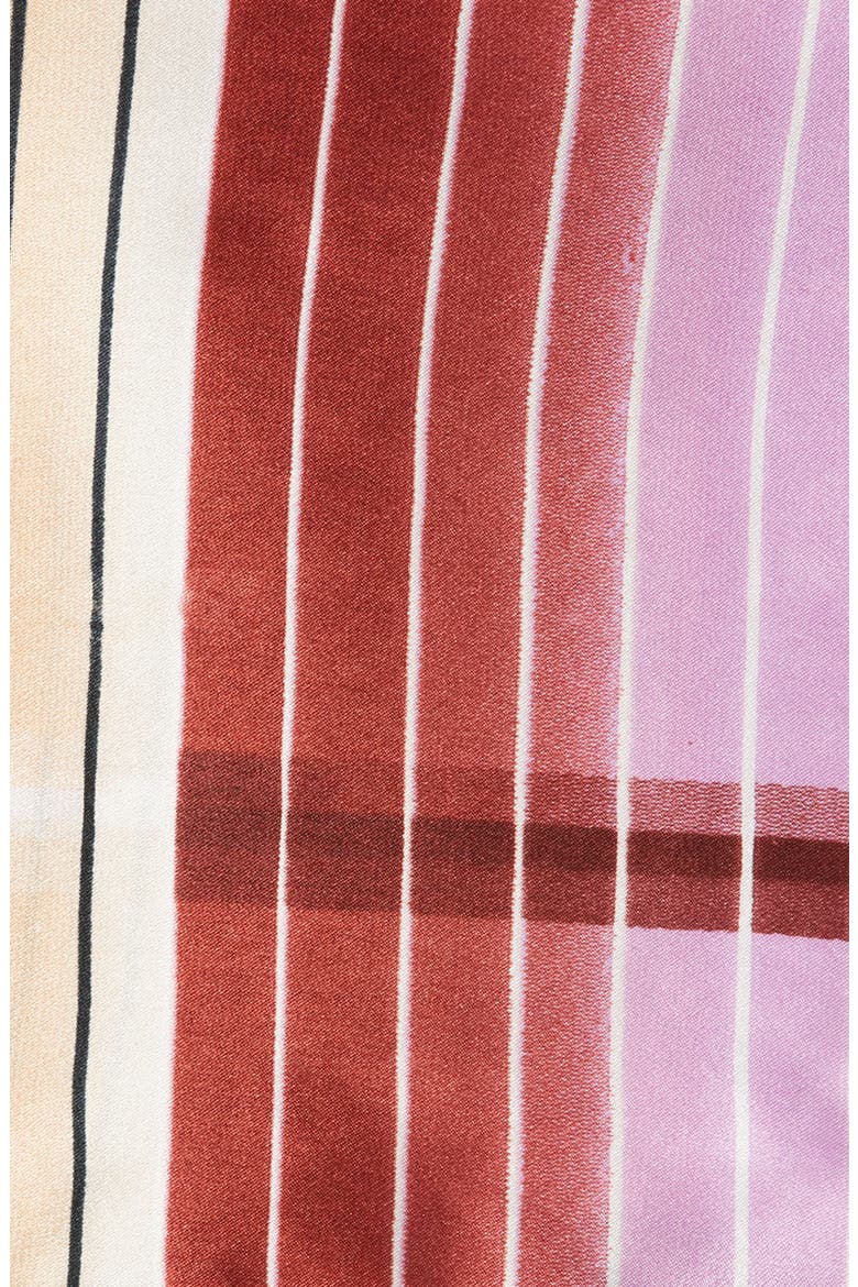 Brown Stripe Silk Pocket Square, Alternate, color, BROWN