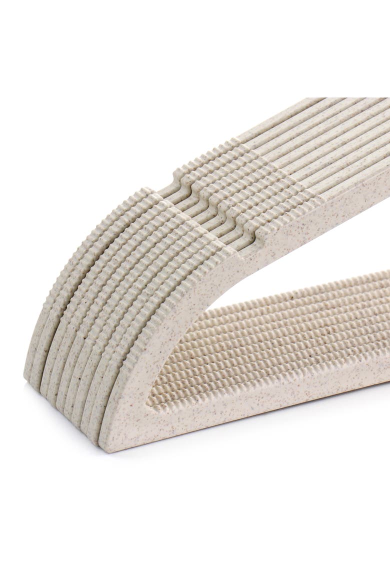 20 Piece Biodegradable Coat Hangers, Alternate, color, Wheat