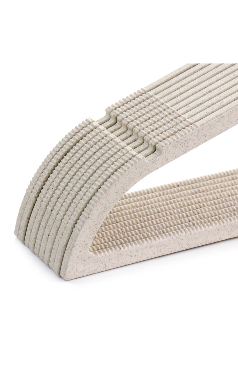 Elama Home 20 Piece Biodegradable Coat Hangers, Alternate, color, Wheat