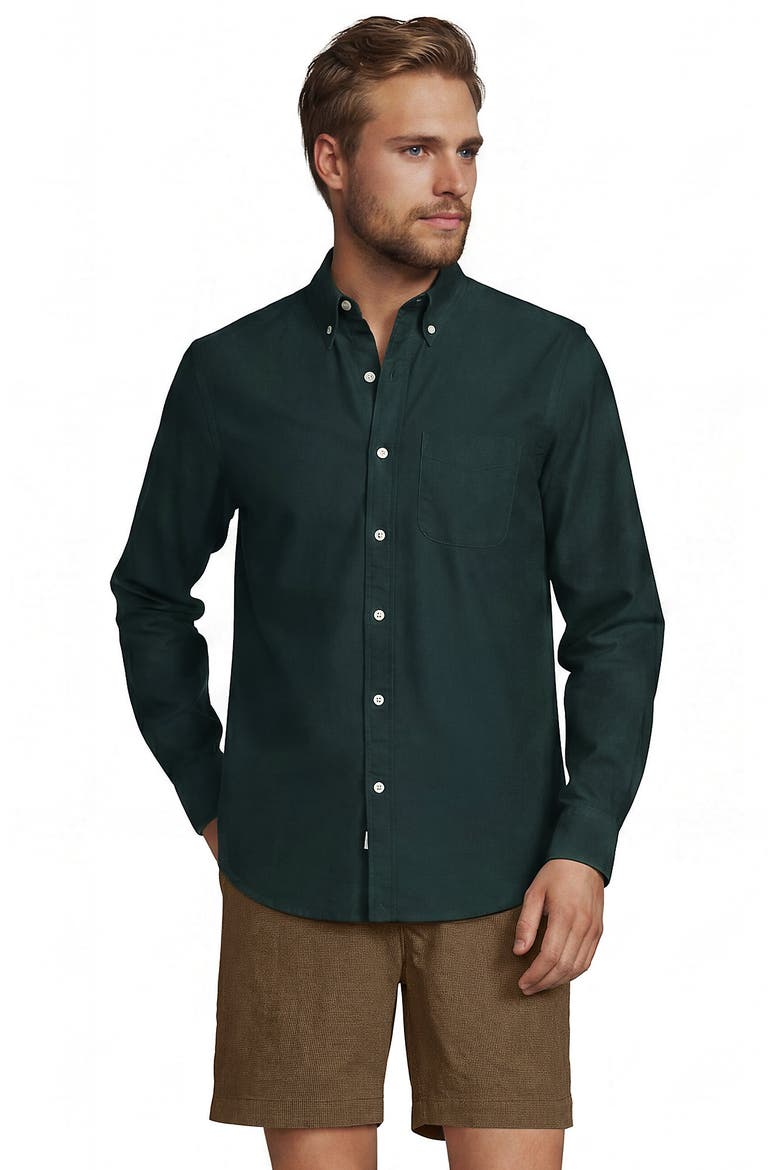 Long Sleeve Sail Rigger Oxford Embroidered Shirt, Main, color, Green Gables
