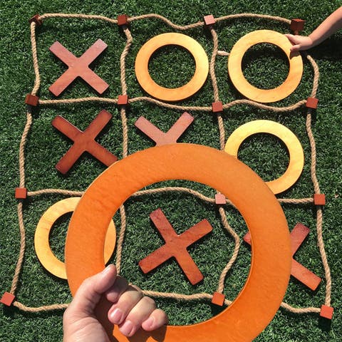 Premium Giant Wooden Tic Tac Toe Game (All Weather)