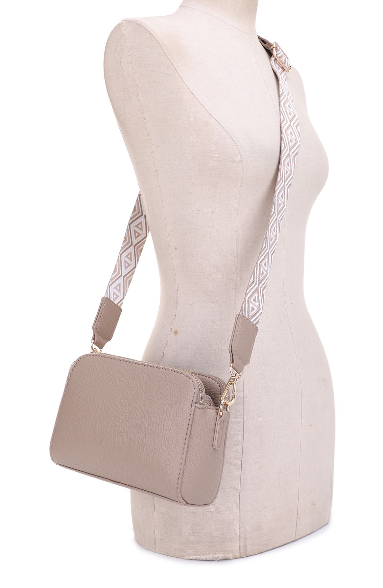Zahara Crossbody Bag, Alternate, color, TAUPE/TRI