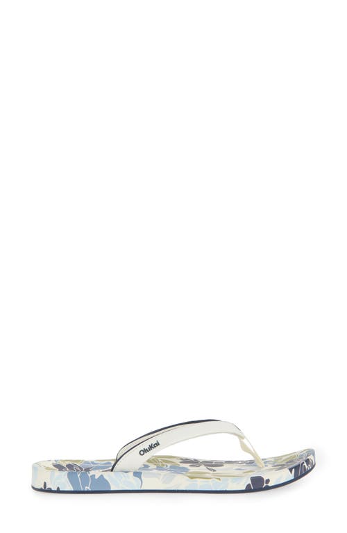 Olukai Uiki Water Resistant Flip Flop In Blue