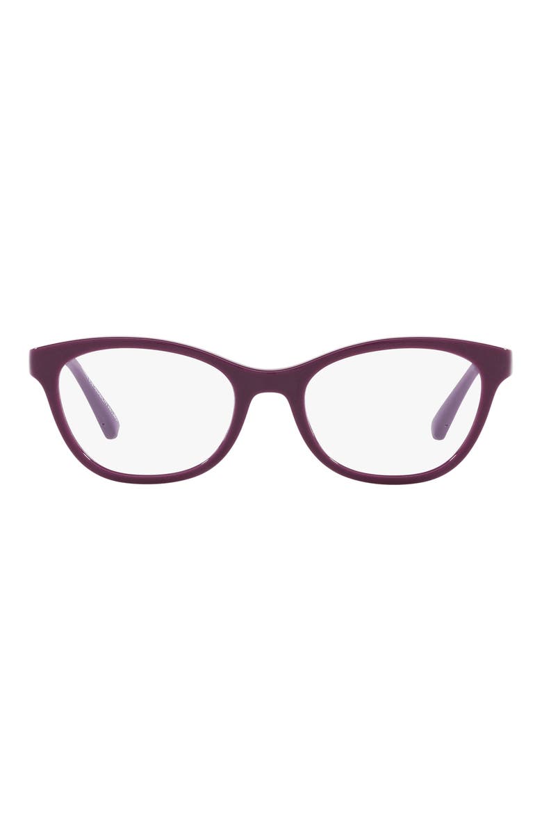 Kids' 48mm Cat Eye Optical Glasses, Main, color, SHINY VIOLET / DEMO LENS
