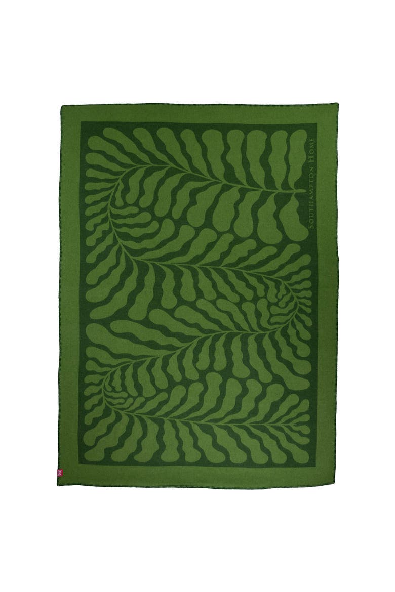 Southampton Home Merino Wool Fleece Throw, Alternate, color, Leaf