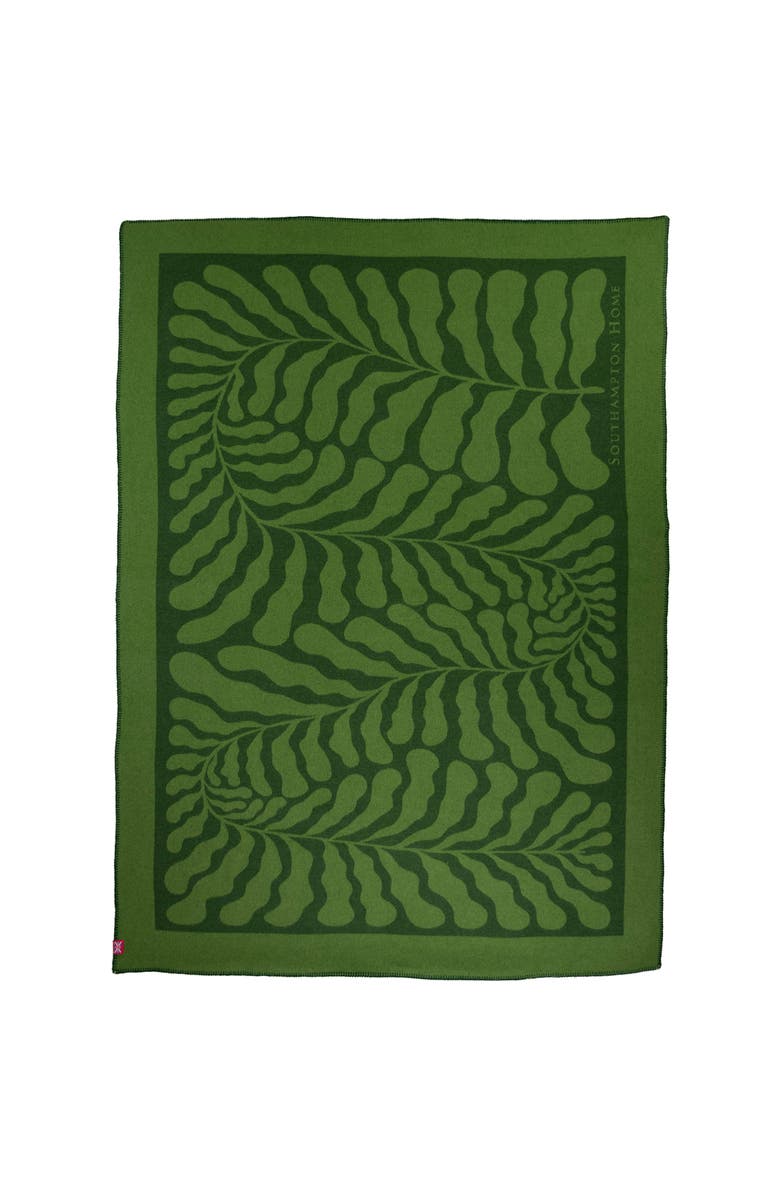 Prince of Scots Southampton Home Merino Wool Fleece Throw, Alternate, color, Leaf