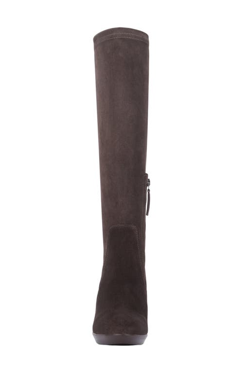 Aquatalia Rhumba Knee High Boot In Dark Brown