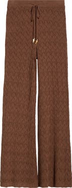 Elan Pointelle Cover-Up Sweater Pants