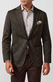 David Donahue Jackson Plaid Knit Soft Coat