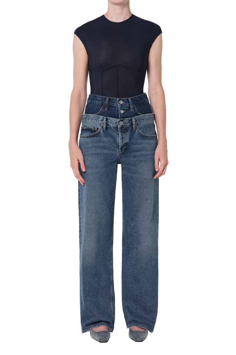 Elson Double Waist Jeans, Alternate, color, PENDULUM/ PORTRAIT