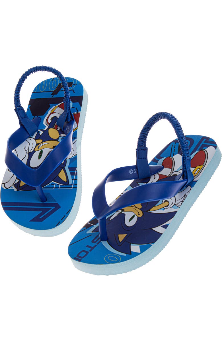 JOSMO Kids' Sonic Slingback Flip Flop Sandal, Alternate, color, Blue