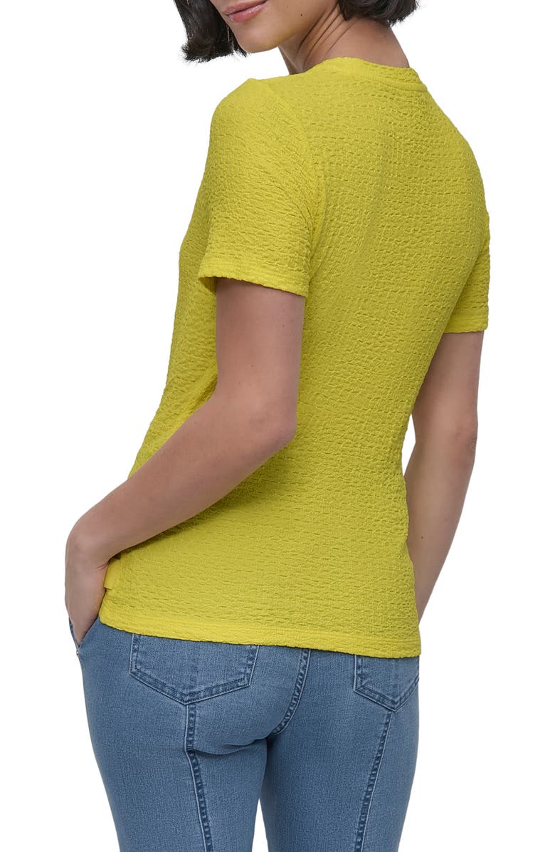 DKNY Textured T-Shirt, Alternate, color, Daffodil