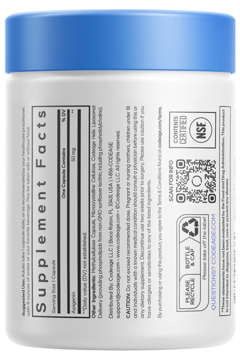 Liposomal Apigenin Daily Flavonoid Chamomile Supplement, Alternate, color, White