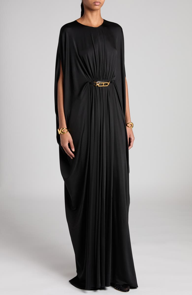 TOM FORD Belted Jersey Caftan Gown, Alternate, color,