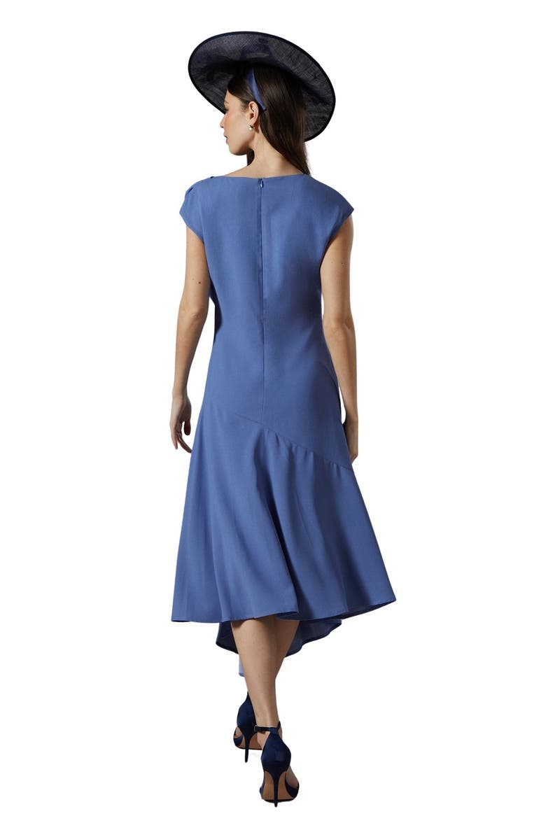 Coast Drape Side Cap Sleeve Midi Dress, Alternate, color, Grey Blue