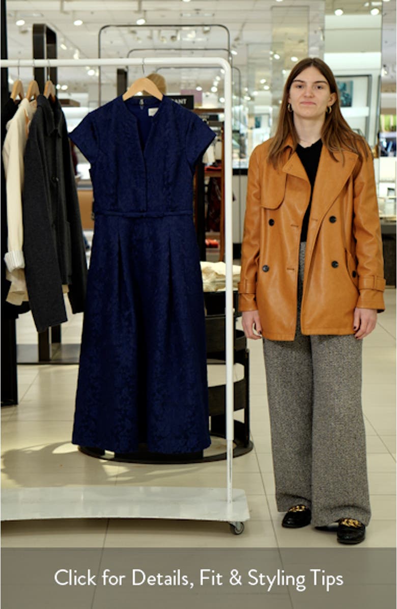 Hanna Floral Cloqué Cocktail Midi Dress, sales video thumbnail