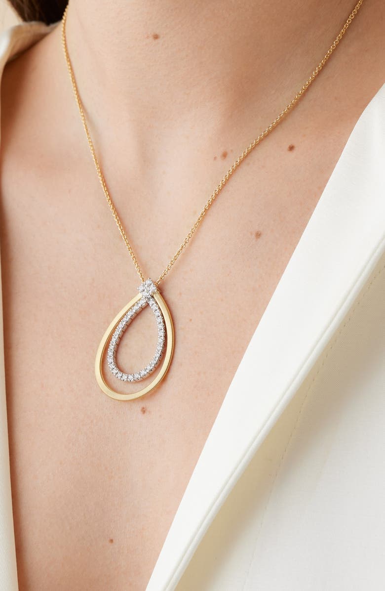 Marco Bicego Masai Coil & Diamond Pendant Necklace, Alternate, color, 18K Yellow Gold