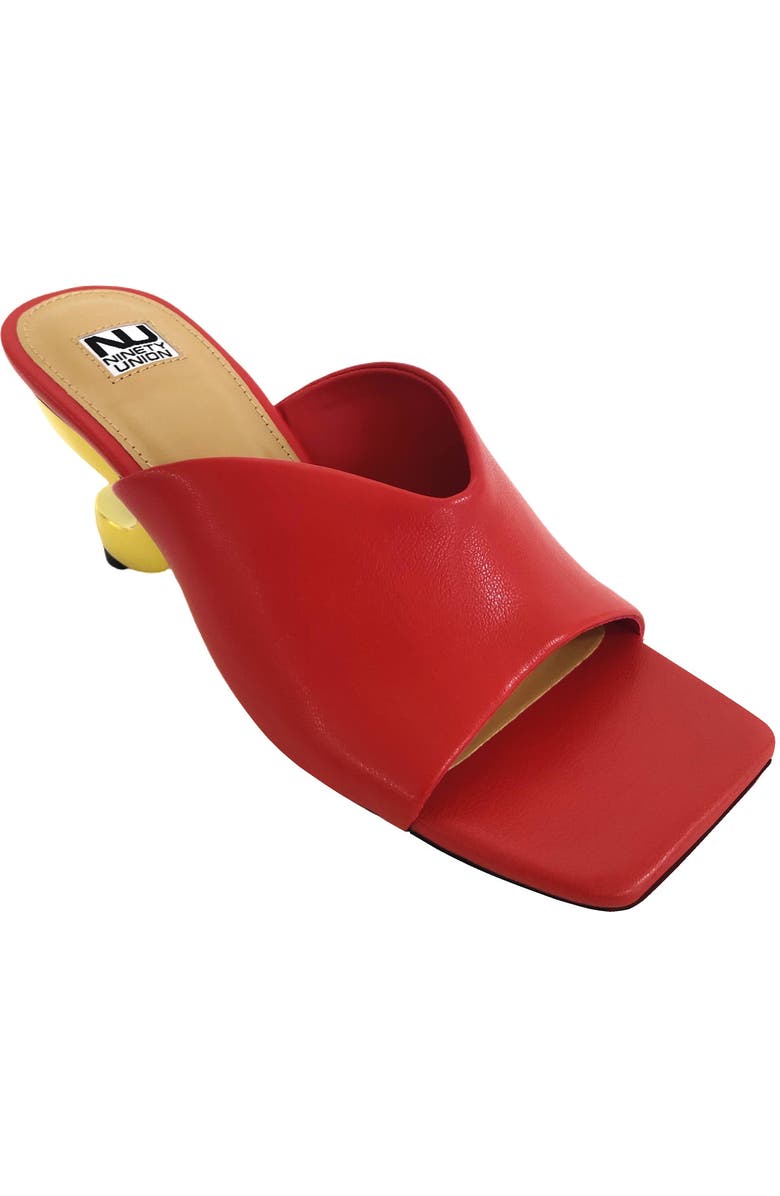NINETY UNION Gypsy Square Toe Mule, Main, color, Red