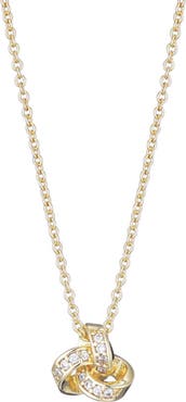 Adornia Cubic Zirconia Knotted Pendant Necklace