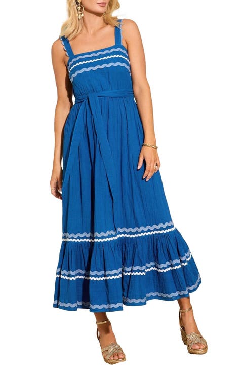 Rick Rack Trim Maxi Dress