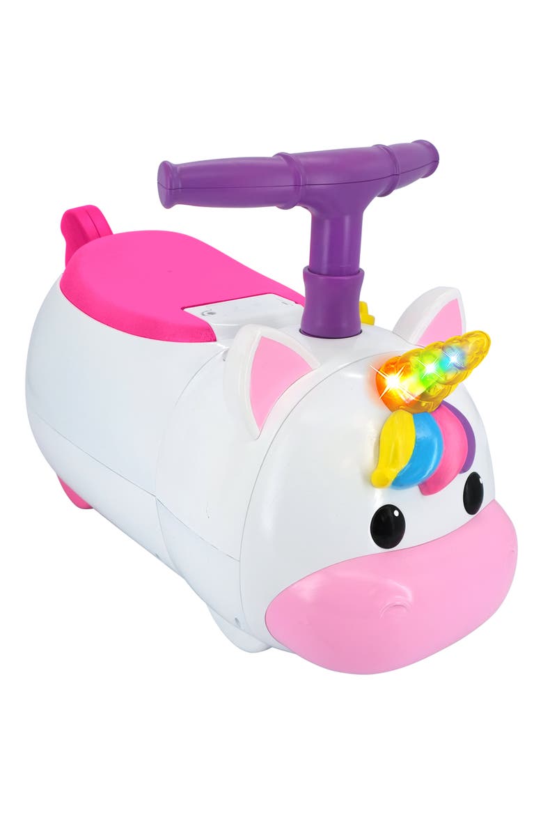 Lights & Sounds Zoom Ride-On Unicorn Vehicle, Main, color, Multicolored