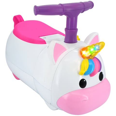 Lights & Sounds Zoom Ride-On Unicorn Vehicle