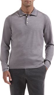 Bugatchi Merino Wool Polo Sweater