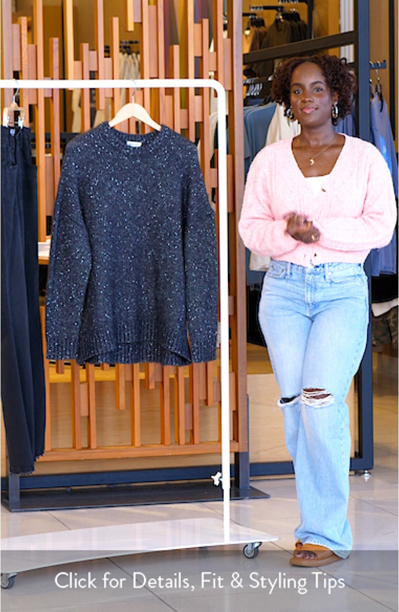 Metallic Crewneck Sweater, sales video thumbnail