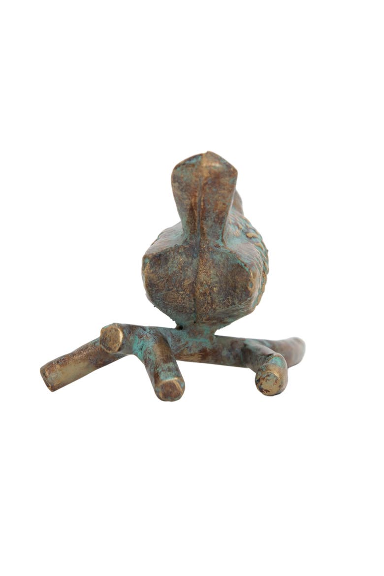 Abeline Cast Iron Antique Decorative Bird Figurine 5.5", Alternate, color, Blue