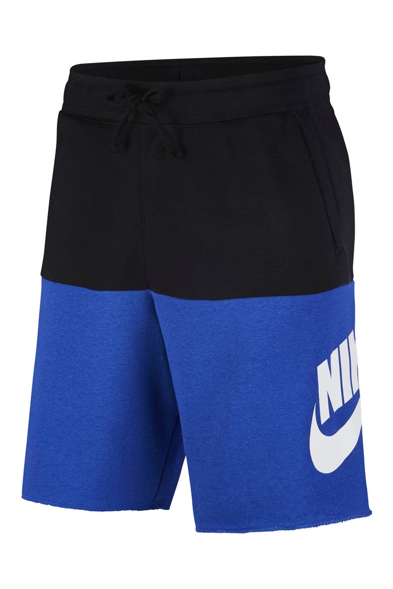 Sportswear Alumni Shorts, Alternate, color, BLACK/ GAME ROYAL/ WHITE