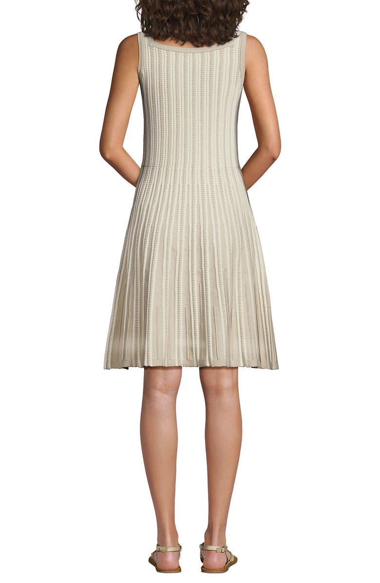 Lands' End Square Neck Above Knee Sweater Dress, Alternate, color, Oatmeal Heather