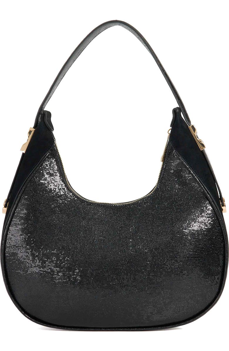 Dune London Dedicated Faux Leather Shoulder Bag, Alternate, color, Black