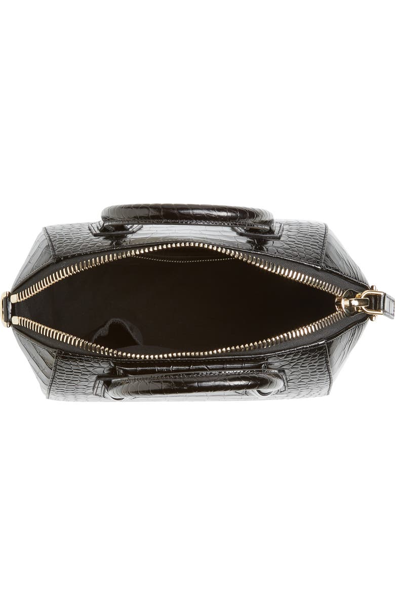 Givenchy Small Antigona Croc Embossed Calfskin Satchel, Alternate, color,